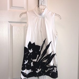 Express keyhole turtleneck tank